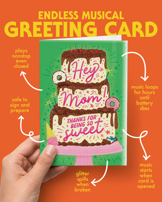 Endless Baby Shark Mother's Day Card with Glitter