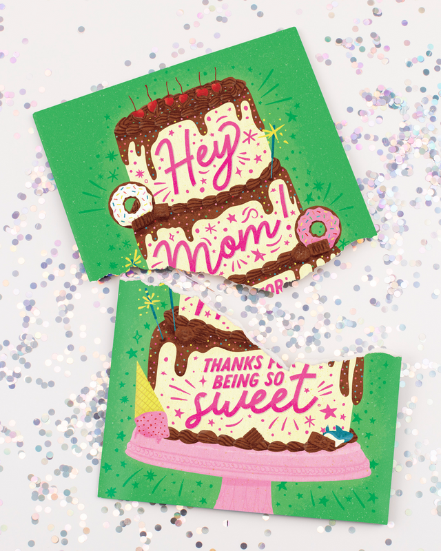 Endless Baby Shark Mother's Day Card with Glitter
