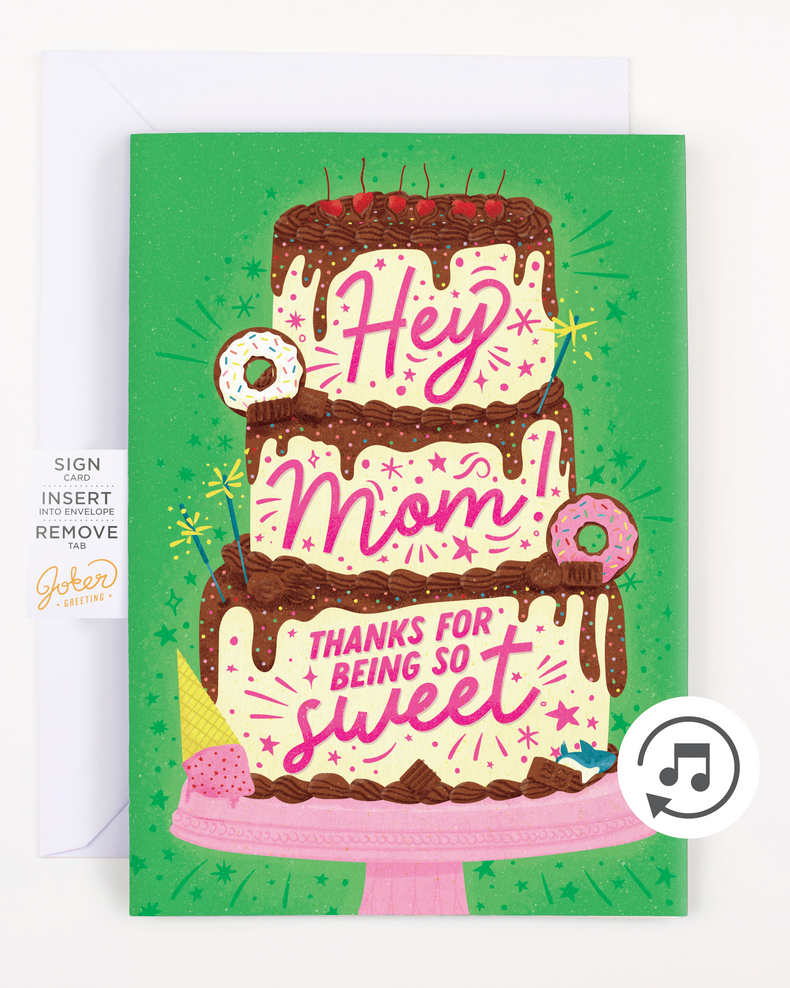 Endless Baby Shark Mother's Day Card with Glitter