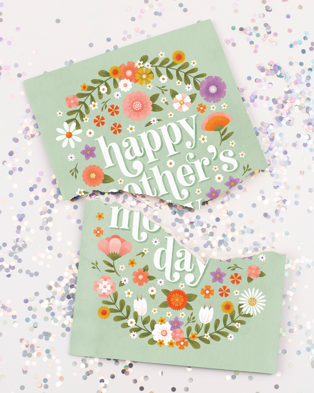 Endless Baby Cry Mother's Day Card with Glitter