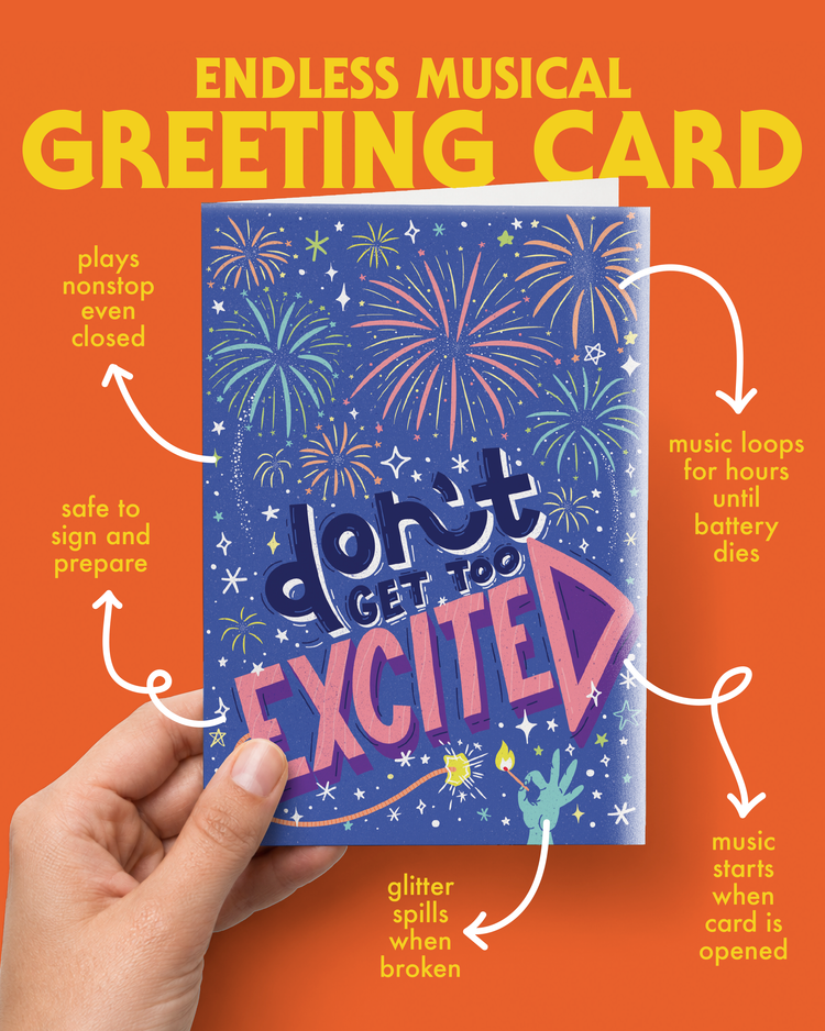 Endless NSFW Moaning Congrats Card with Glitter