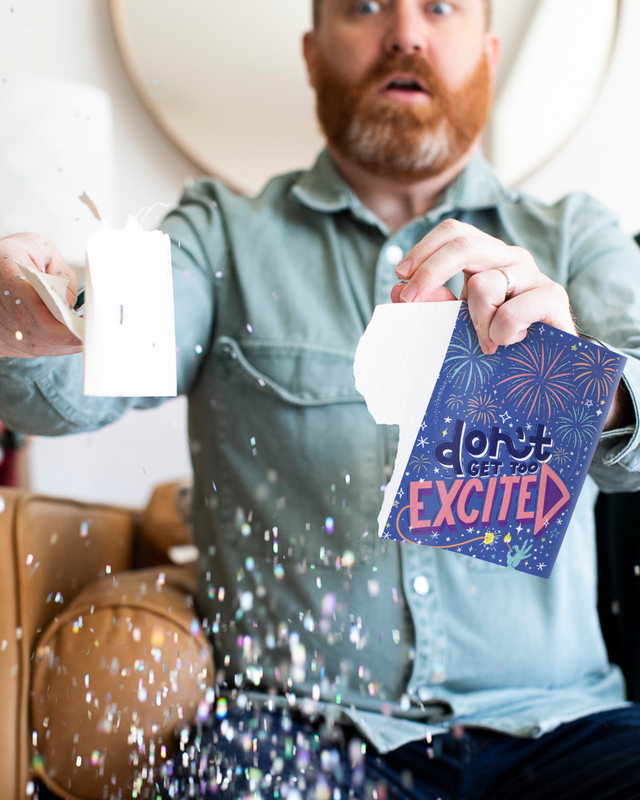 Endless NSFW Moaning Congrats Card with Glitter