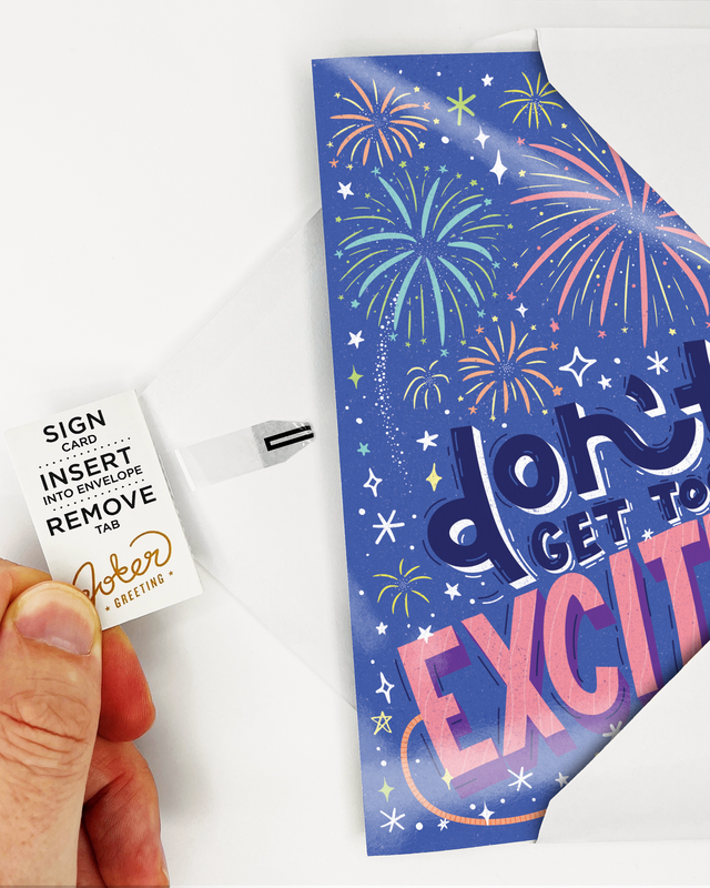 Endless NSFW Moaning Congrats Card with Glitter