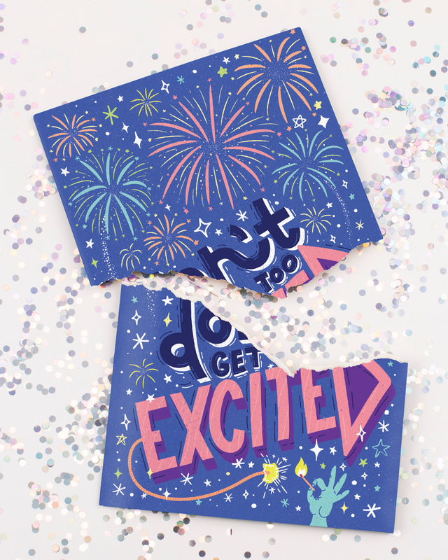 Endless NSFW Moaning Congrats Card with Glitter