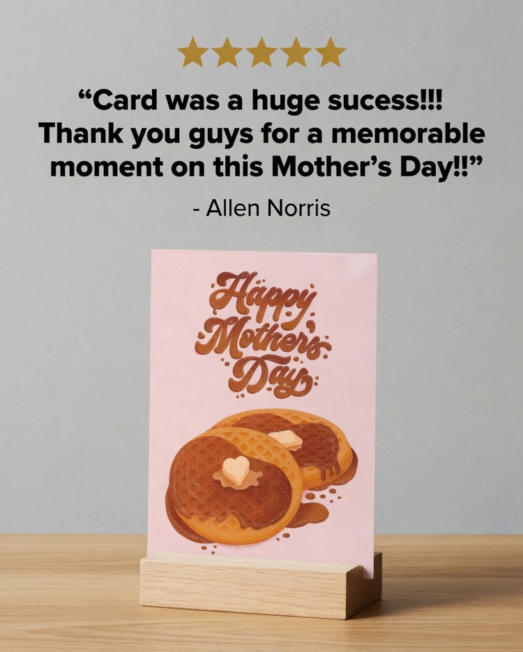 Endless "Never Gonna Give You Up" Mother's Day Card with Glitter