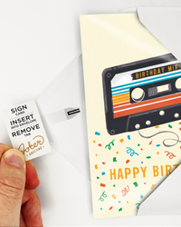 Endless "Never Gonna Give You Up" Birthday Card with Glitter