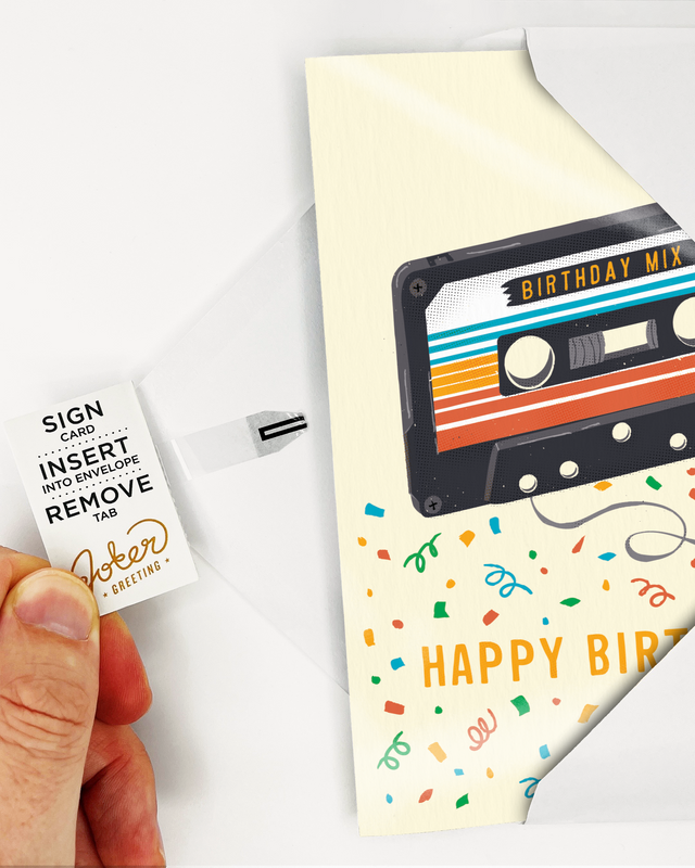 Endless "Never Gonna Give You Up" Birthday Card with Glitter