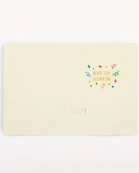 Endless "Never Gonna Give You Up" Birthday Card with Glitter