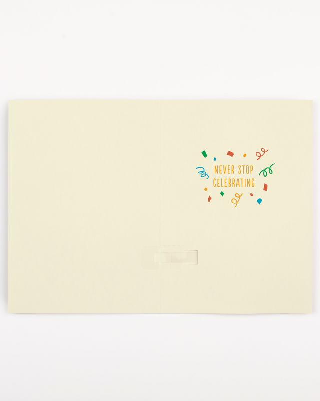 Endless "Never Gonna Give You Up" Birthday Card with Glitter