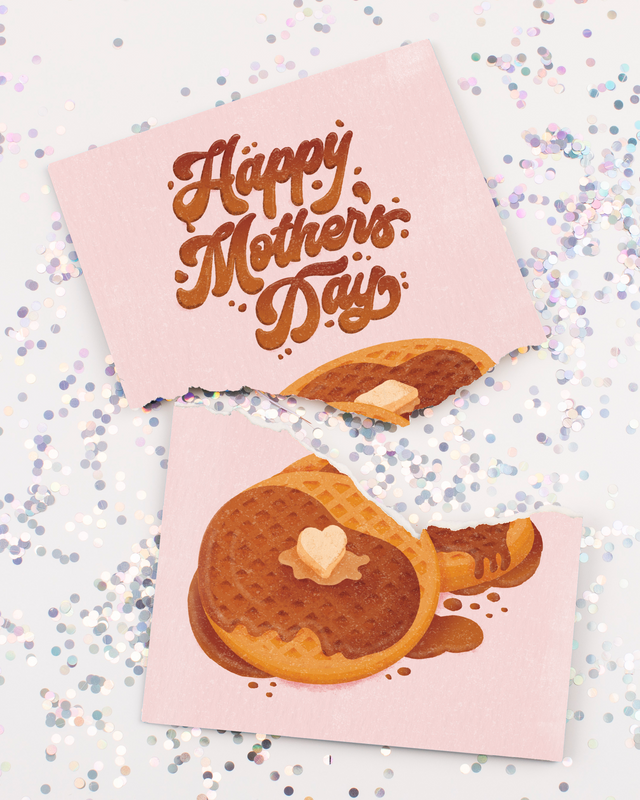 Endless "Never Gonna Give You Up" Mother's Day Card with Glitter