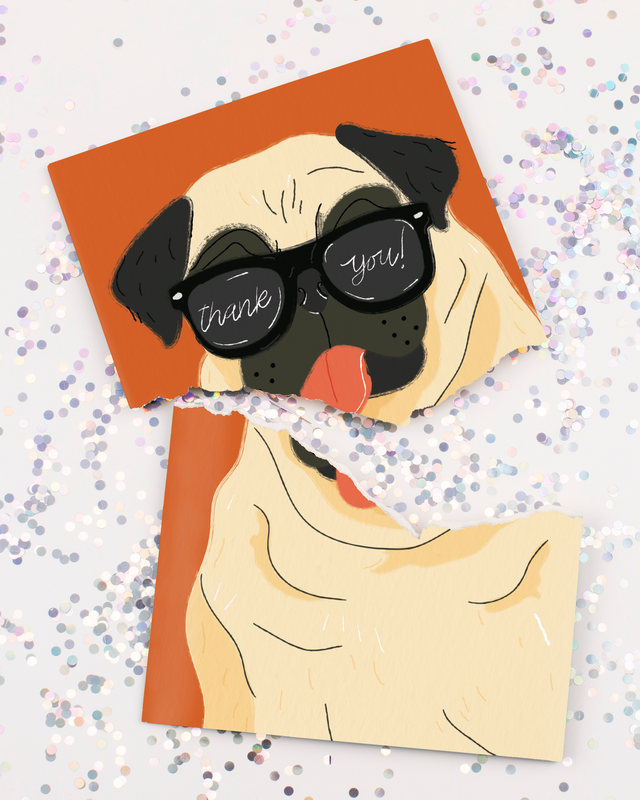 Endless Never Gonna Give You Up Thank You Card With Glitter