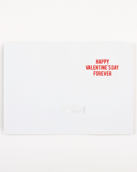 Endless Never Gonna Give you Up Valentines Card with Glitter