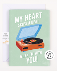 Endless Never Gonna Give you Up Valentines Card with Glitter