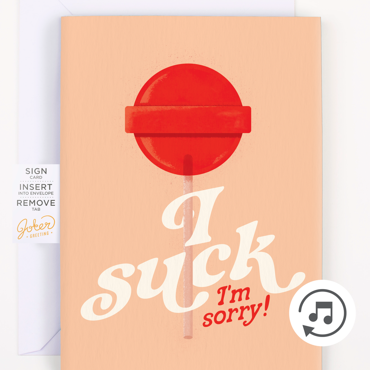 Endless Apology Card with Glitter Surprise | Joker Greeting