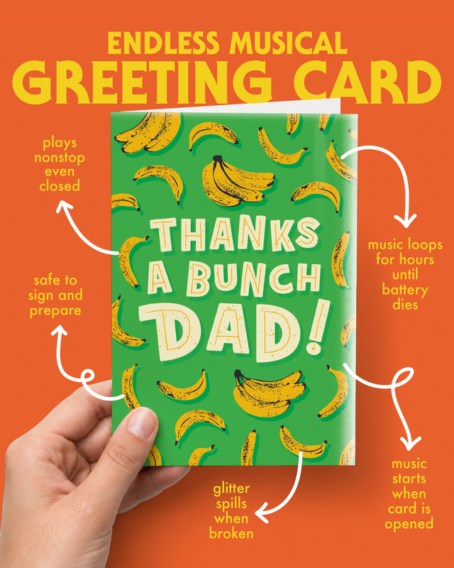 Endless Thank You Dad Card with Glitter