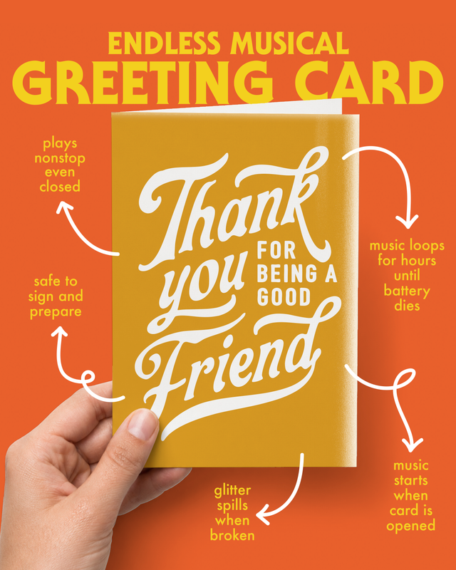 Endless Thank You Card with Glitter