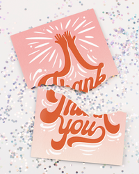 Endless High-Pitched Thank You Card with Glitter