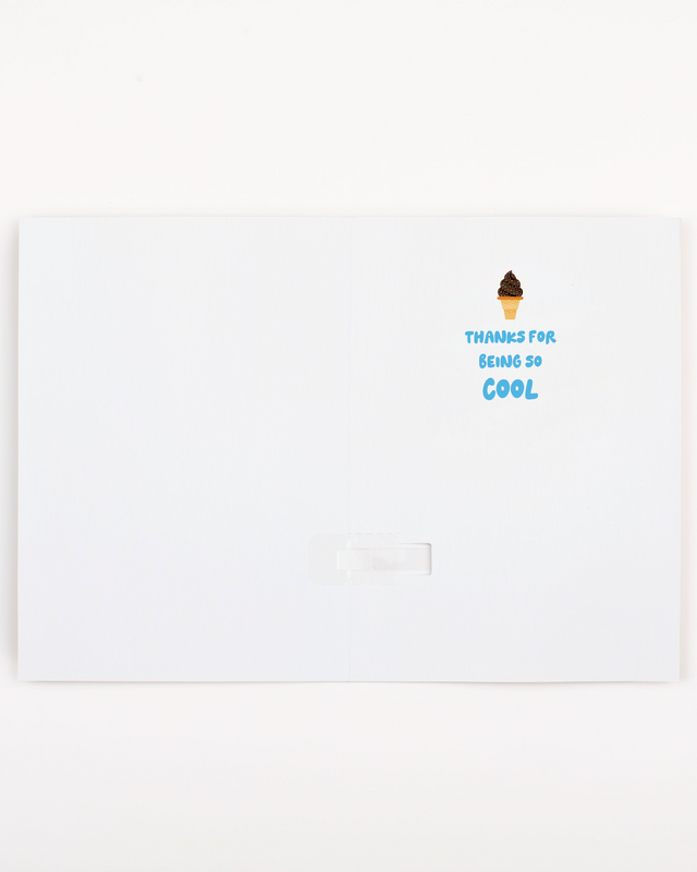 Endless Thank You Ice Cream Truck Card with Glitter