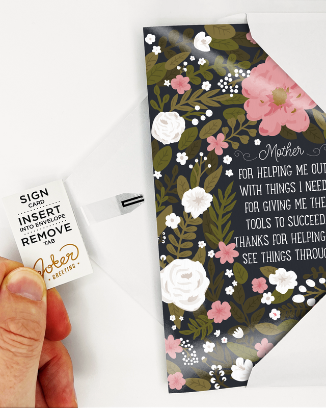 Endless Thank You Mom Card with Glitter