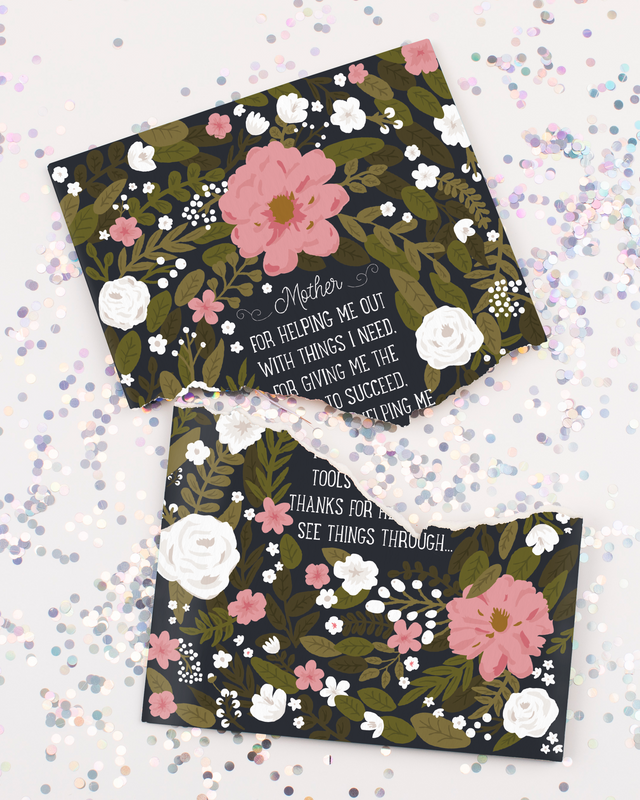 Endless Thank You Mom Card with Glitter