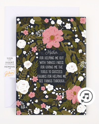 Endless Thank You Mom Card with Glitter
