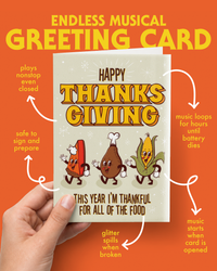 Endless Thanksgiving Card with Glitter