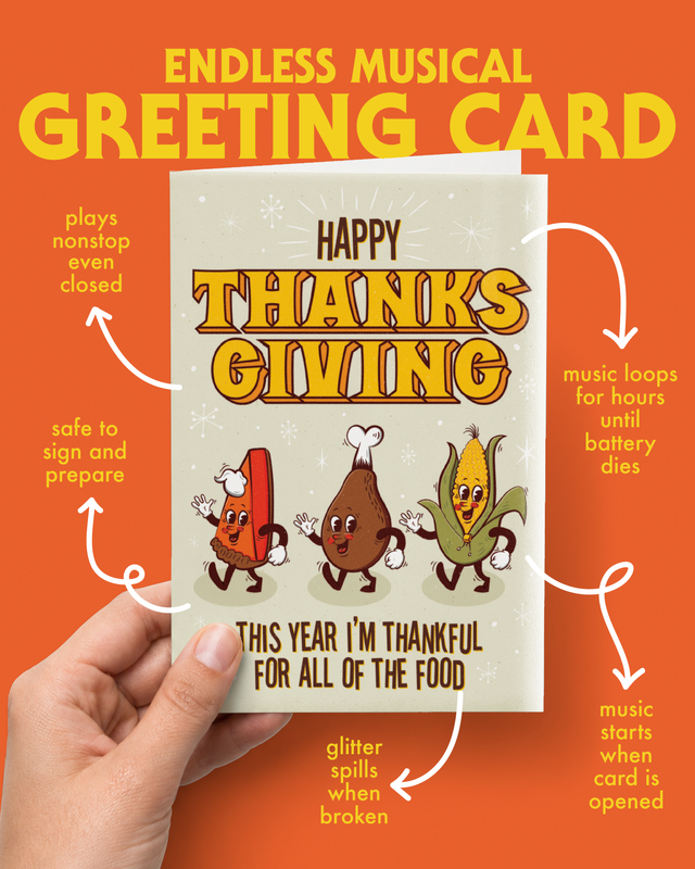 Endless Thanksgiving Card with Glitter