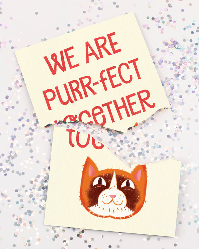 Endless Meowy Valentines With Glitter