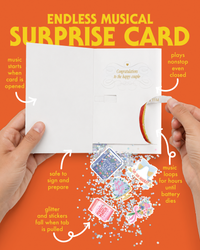 Endless Just Married Card With Glitter