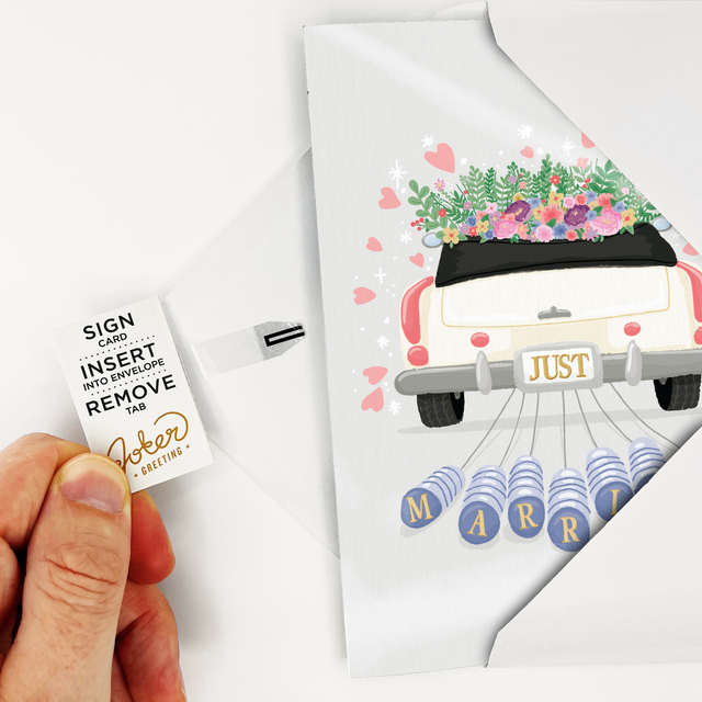 Endless Just Married Card With Glitter