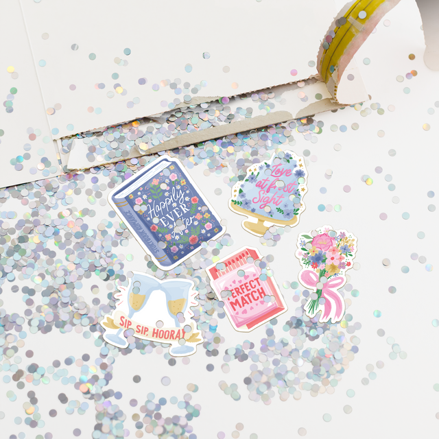 Endless Just Married Card With Glitter