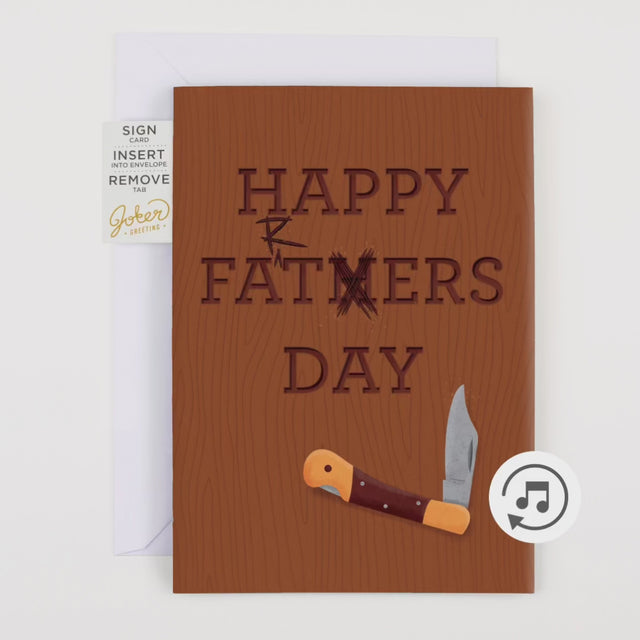 Endless Farting Father's Day Card with Glitter and Stickers Surprise