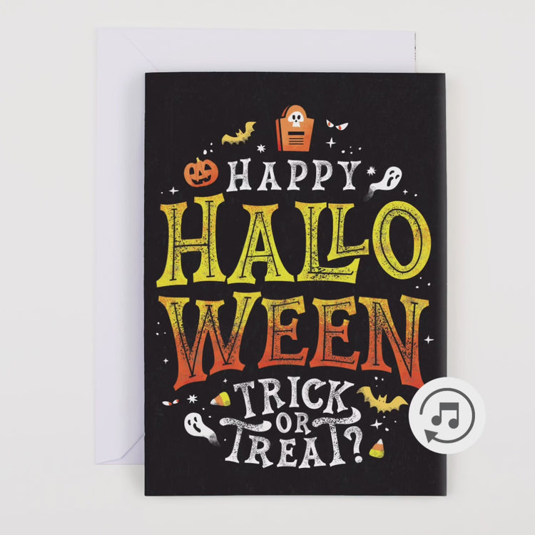 Endless Halloween Card with Glitter and Sticker Surprise