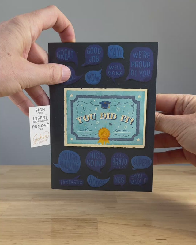 Endless Off-tune Graduation Card with Glitter