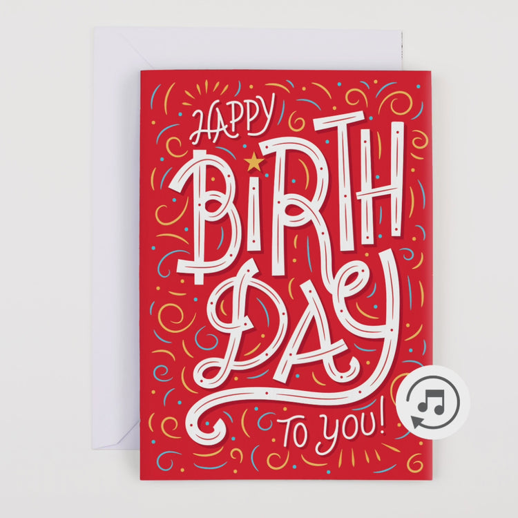 Endless Birthday Card with Glitter