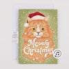 Meowy Christmas Card with Glitter Trap Envelope - Bundle