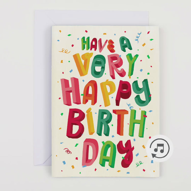 Endless Birthday Farts Card with Glitter