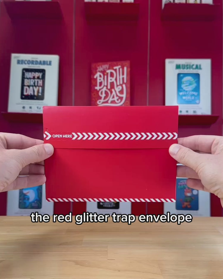 Red Glitter Trap Envelope (1-Pack)