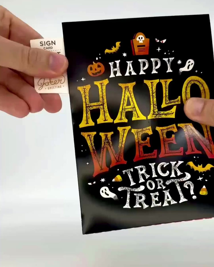 Endless Halloween Card with Glitter and Sticker Surprise