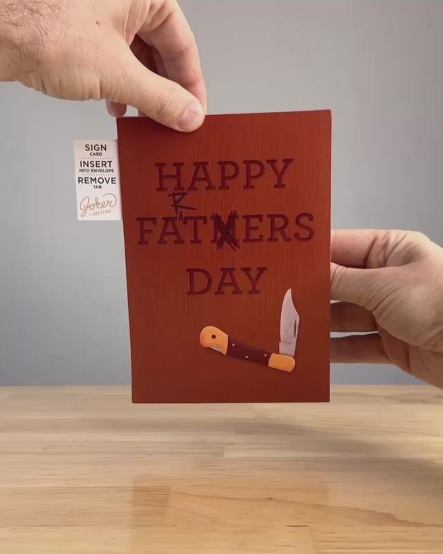 Endless Farting Father's Day Card with Glitter and Stickers Surprise