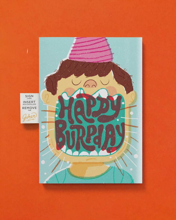Endless "Burpday" Birthday Card with Glitter