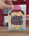 Endless "Burpday" Birthday Card with Glitter