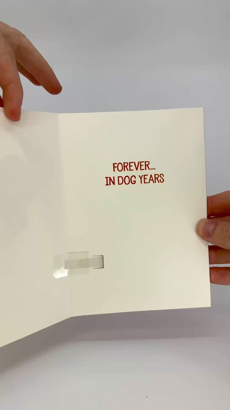 Endless Never Gonna Give You Up Thank You Card With Glitter