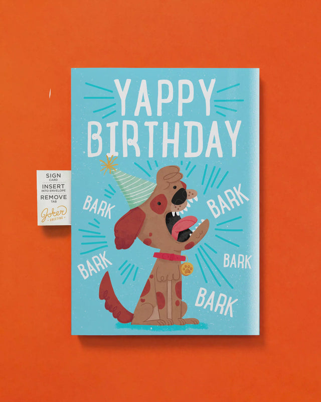 Endless Barking Birthday Card with Glitter