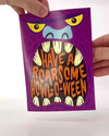 Halloween Monster Card with Glitter & Stickers