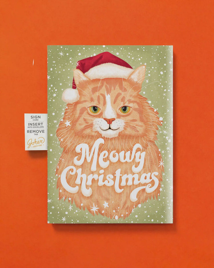 Endless Meowy Christmas Card with Glitter