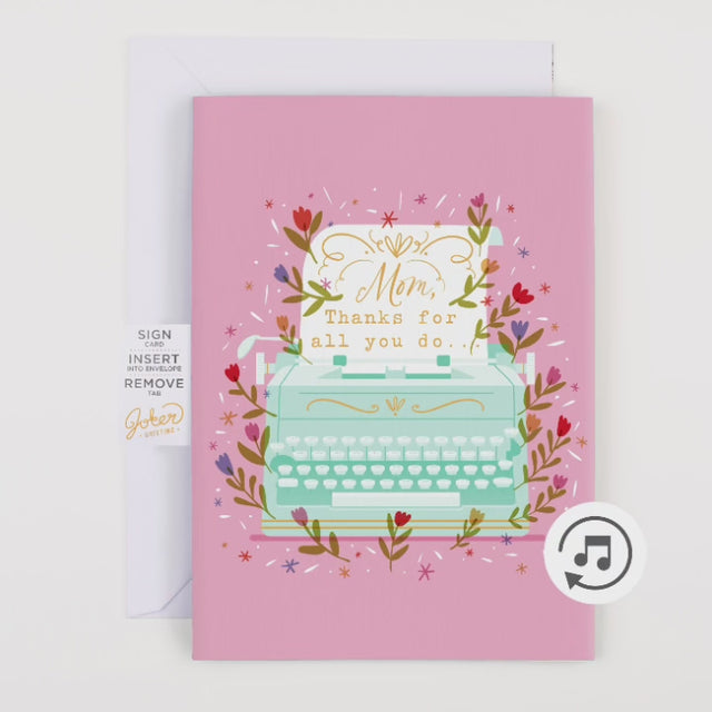 Endless Best Mother's Day Card with Glitter and Sticker Surprise