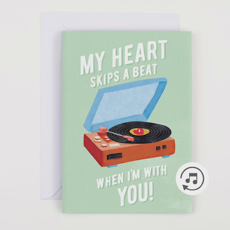 Endless Never Gonna Give you Up Valentines Card with Glitter