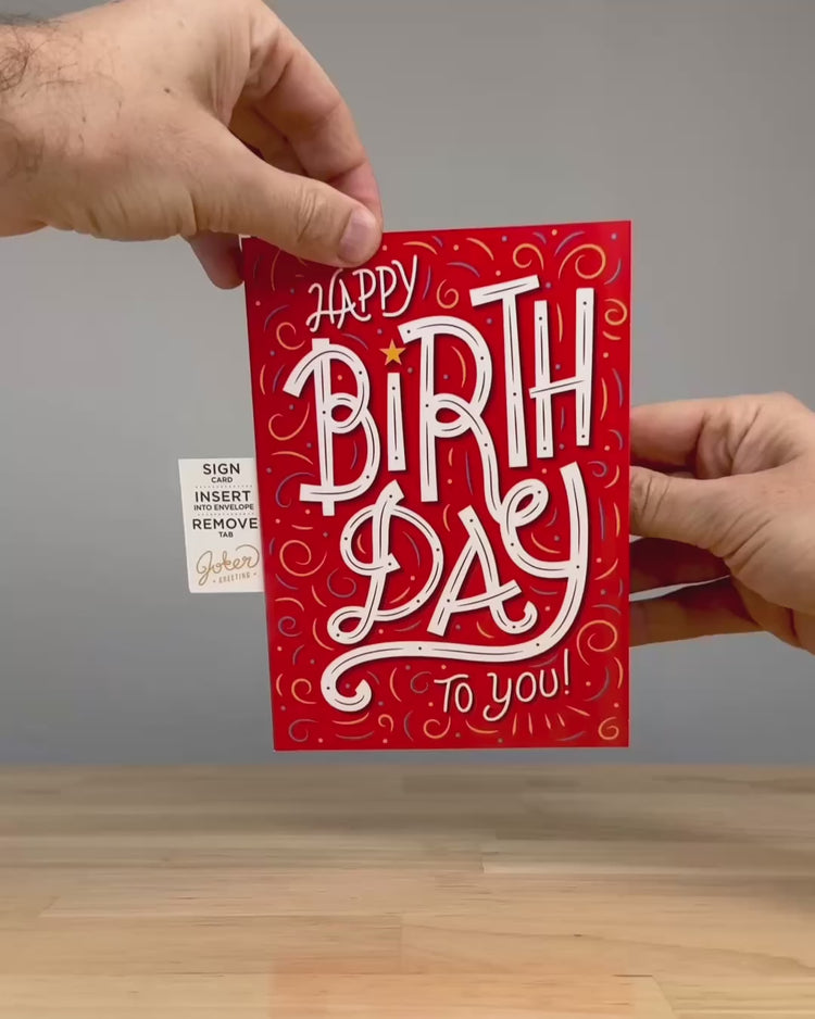 Endless Original Birthday Card with Glitter