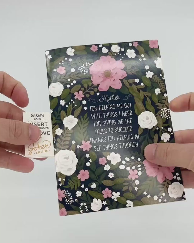 Endless Thank You Mom Card with Glitter